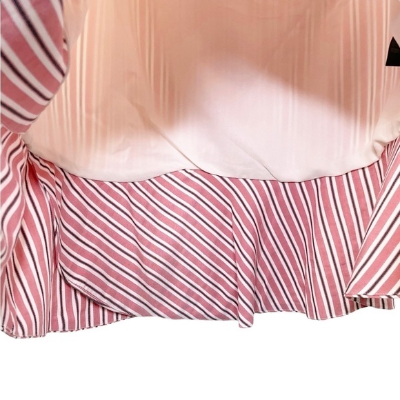 Ted Baker Coryn Striped Asymmetrical Ruffle Hem Skirt Pink NWT - Picture 5 of 16
